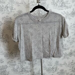 Alternative Apparel woman's short sleeve cropped star print top
